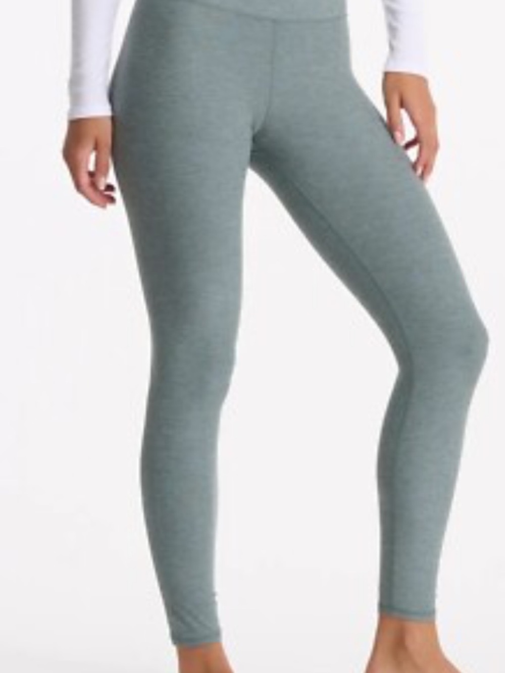 Vuori Women's clean elevation Leggings and plyo Tank in stormy heather
